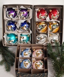 Sada 16 koulí Ø 7 cm - domek mat