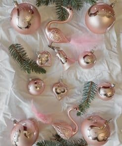 Sada 12 ks - zimní elegance páv růžová