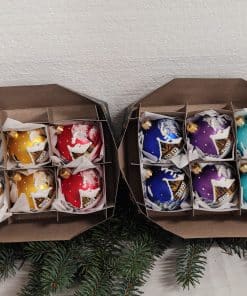 Sada 12 koulí Ø 7 cm - domek mat