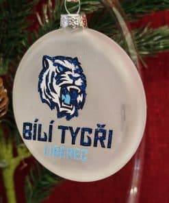 Placka 8 cm - Bílí Tygři