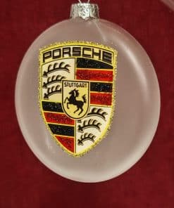 Skleněný medailon 8 cm - znak Porsche