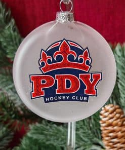 Skleněný medailon 8 cm - HC PDY - Poděbrady
