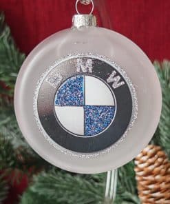 Skleněný medailon 8 cm - znak BMW